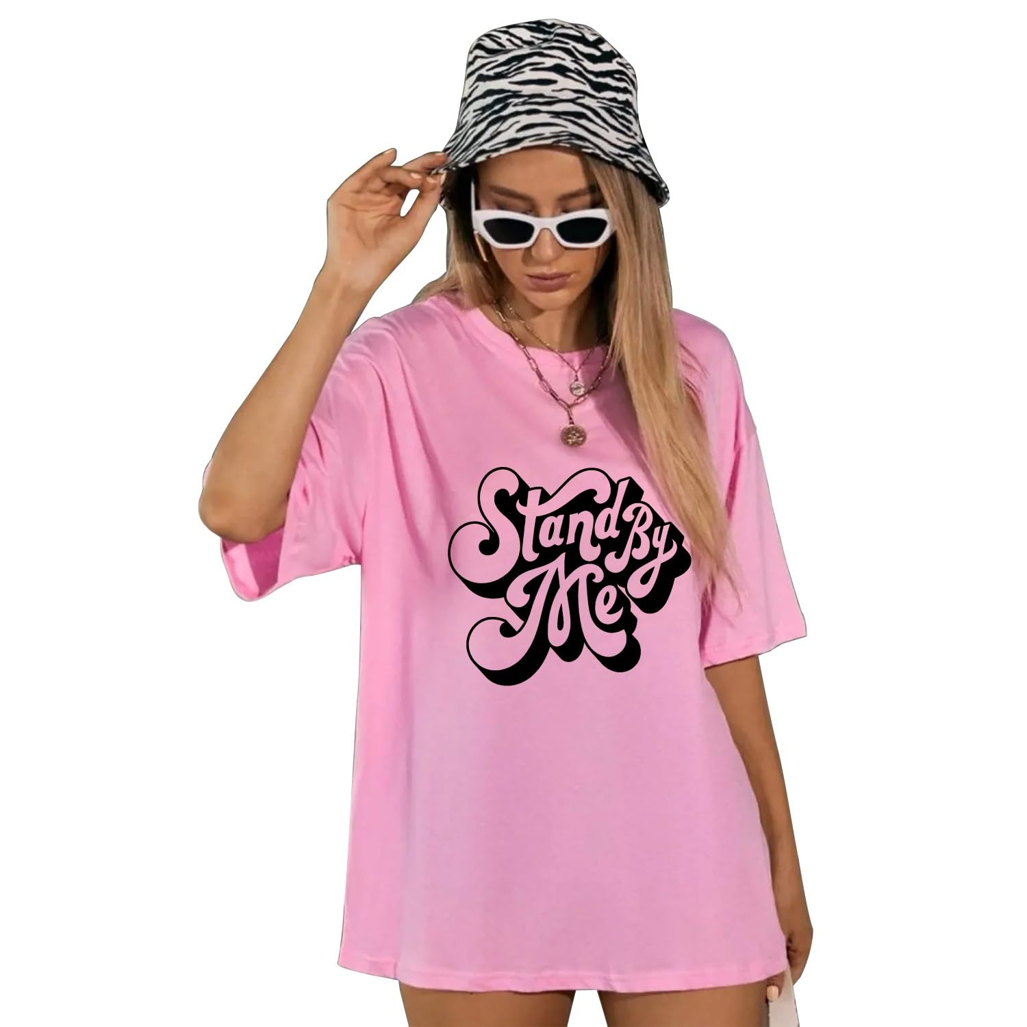 Women's Oversized Printed Longline T-Shirt - Image 32