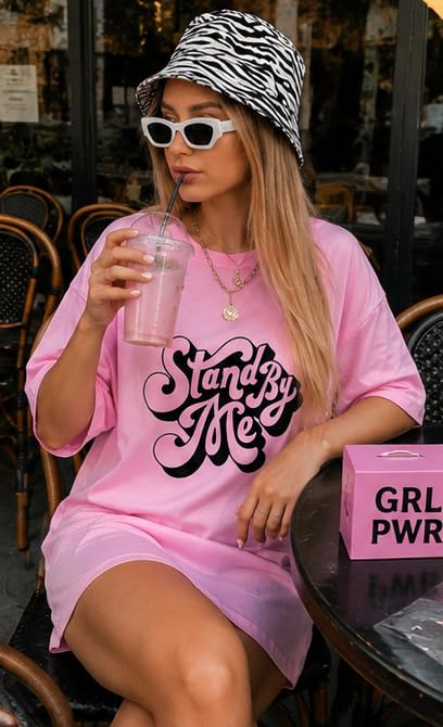 Women's Oversized Printed Longline T-Shirt - Image 37