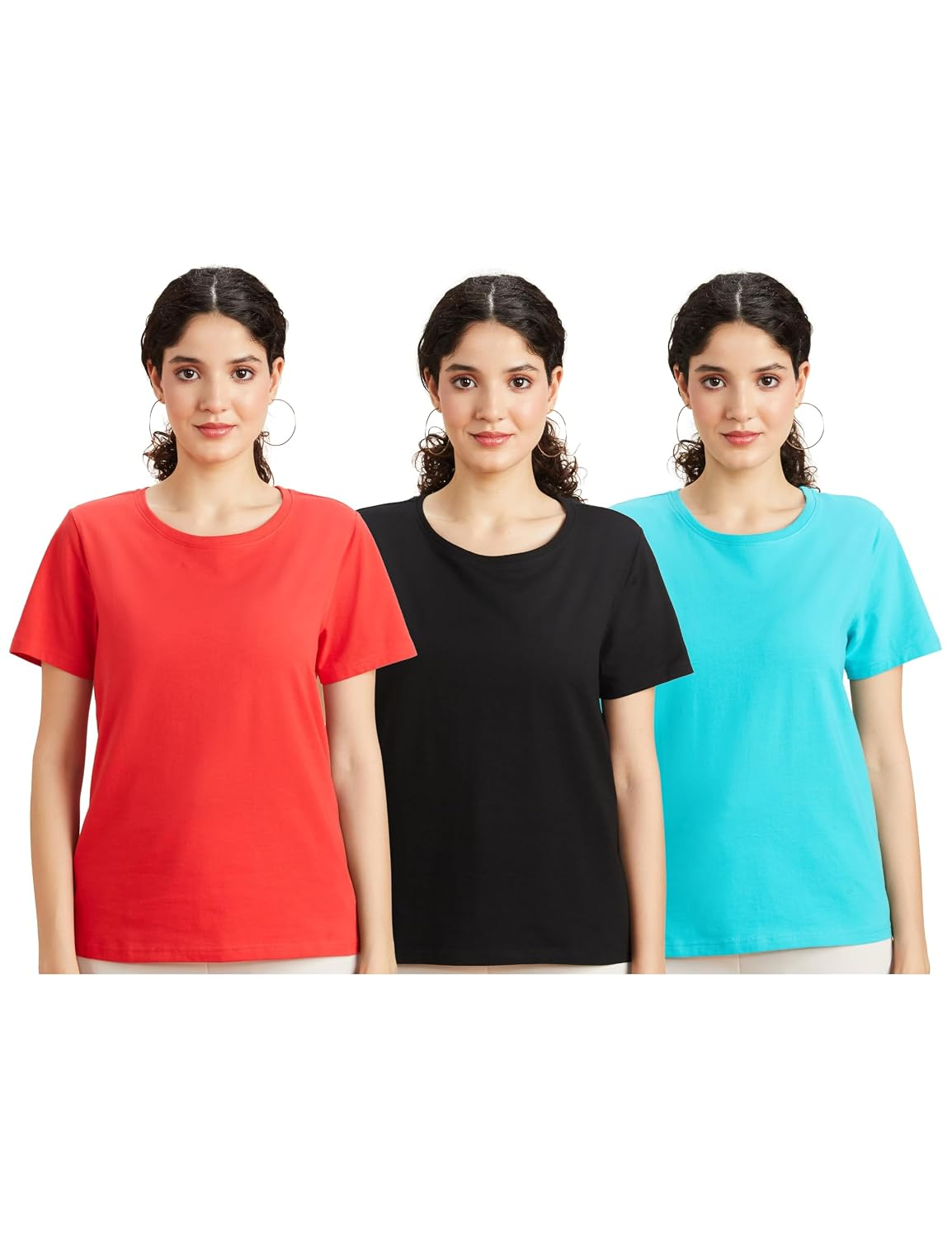 Women's Stretch Cotton Sleeveless T-Shirt - Image 63