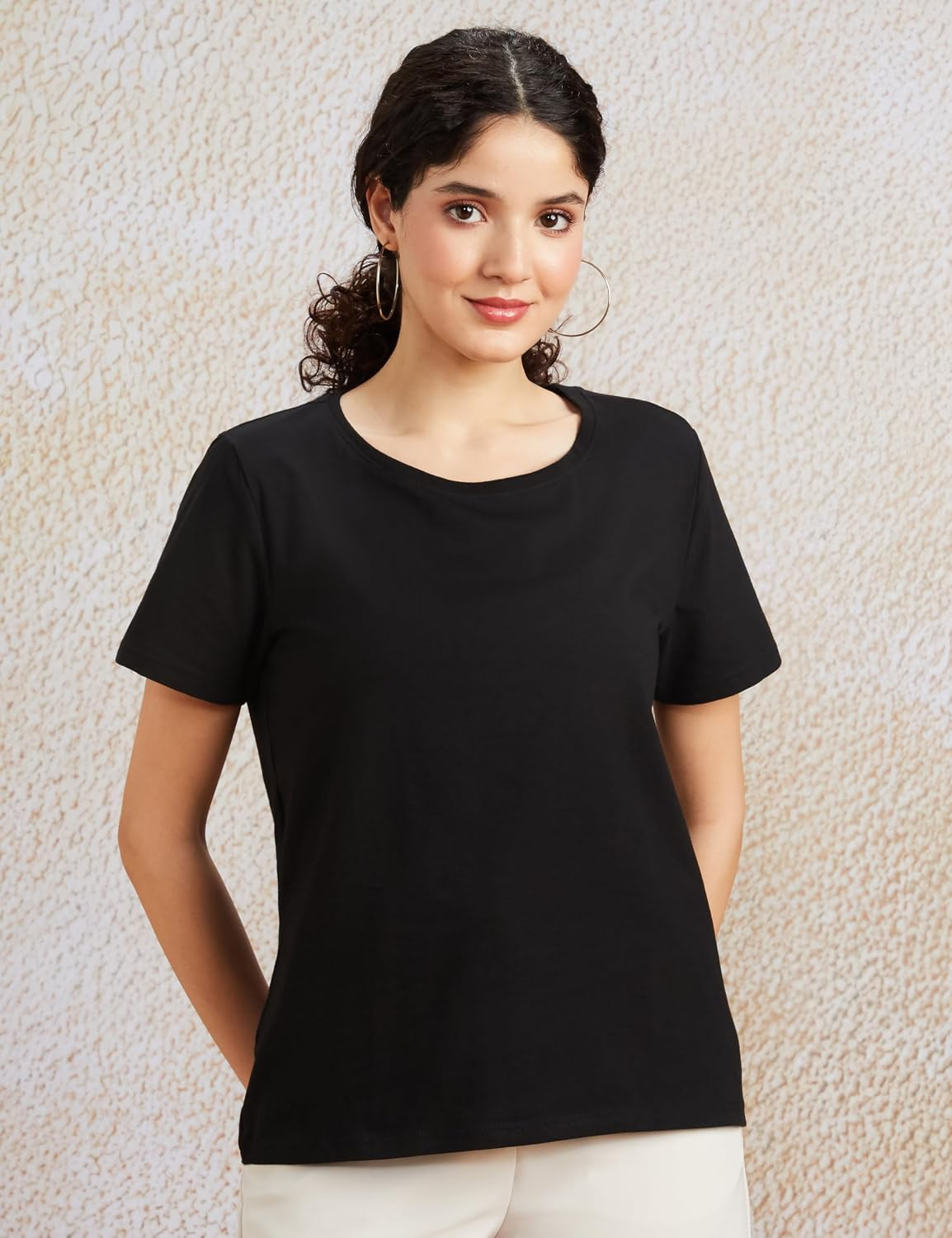 Women's Stretch Cotton Sleeveless T-Shirt - Image 64