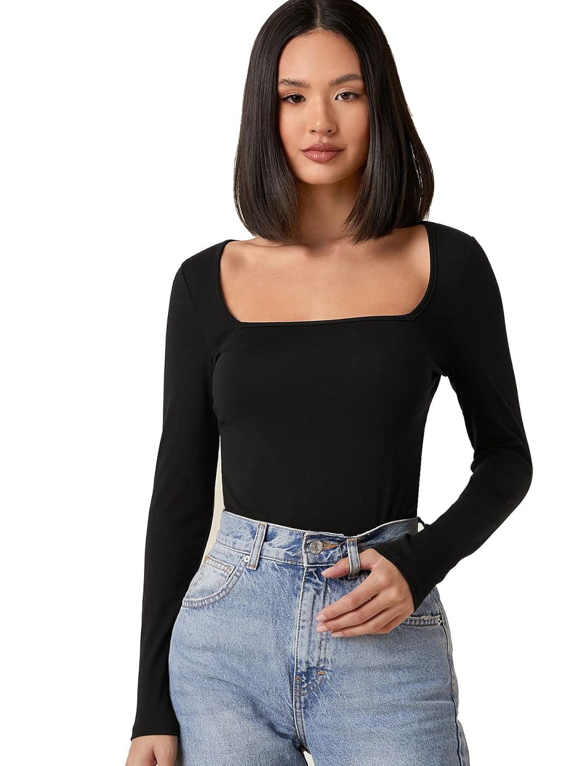 Women's Long-Sleeve Slim-Fit Top - Image 2