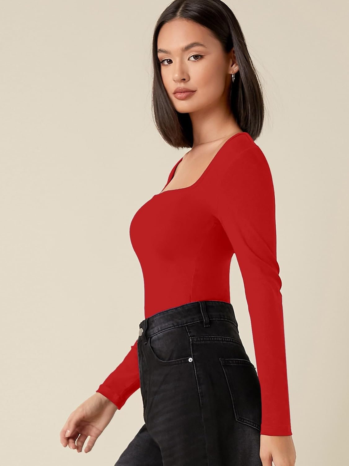 Women's Long-Sleeve Slim-Fit Top - Image 8
