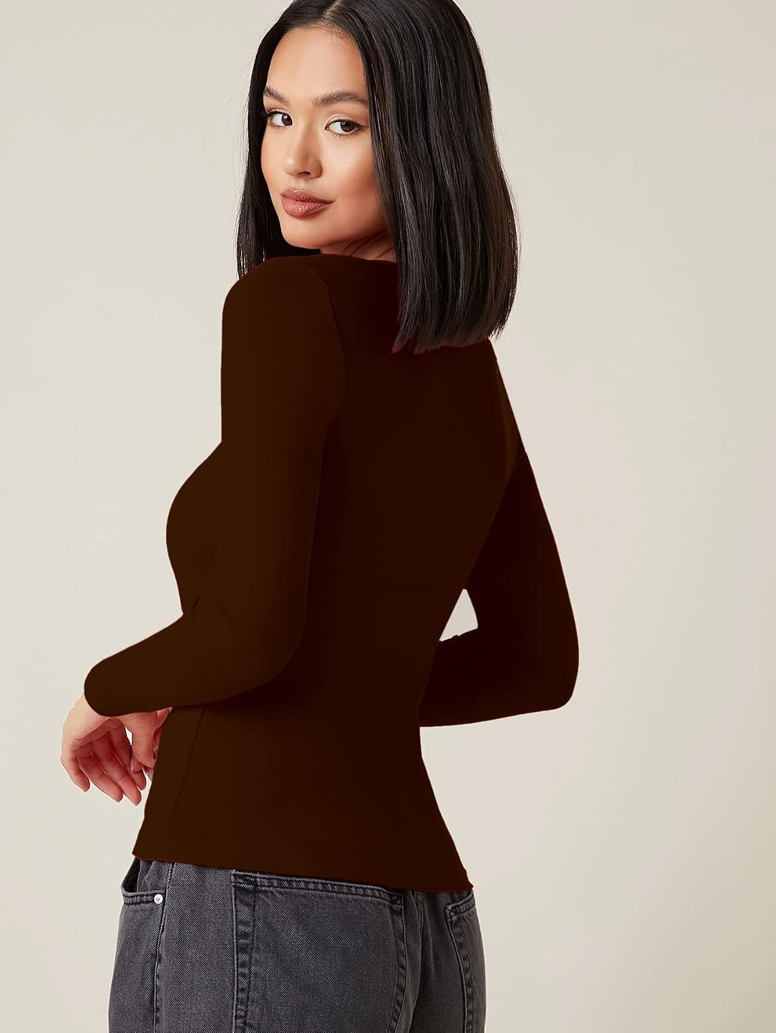 Women's Long-Sleeve Slim-Fit Top - Image 11