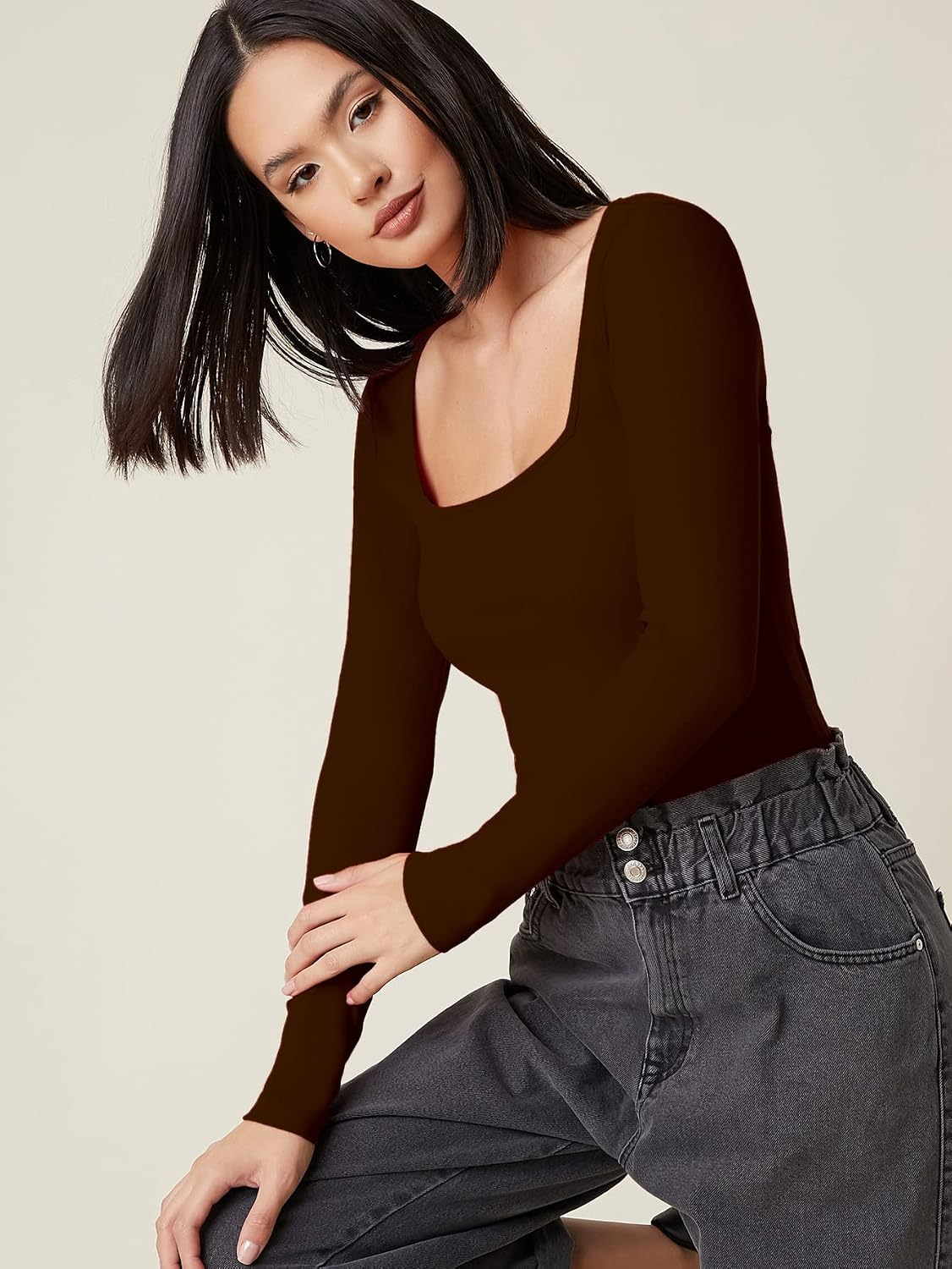 Women's Long-Sleeve Slim-Fit Top - Image 12