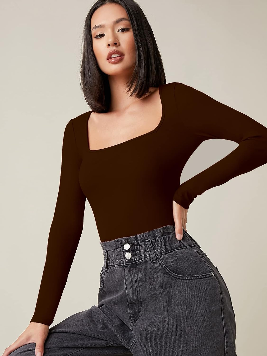 Women's Long-Sleeve Slim-Fit Top - Image 13