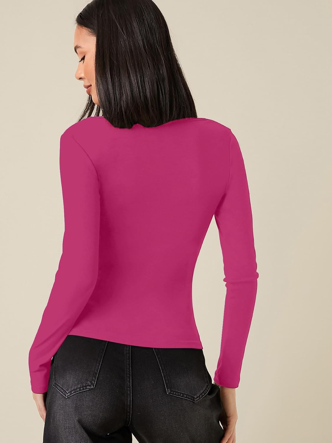 Women's Long-Sleeve Slim-Fit Top - Image 20