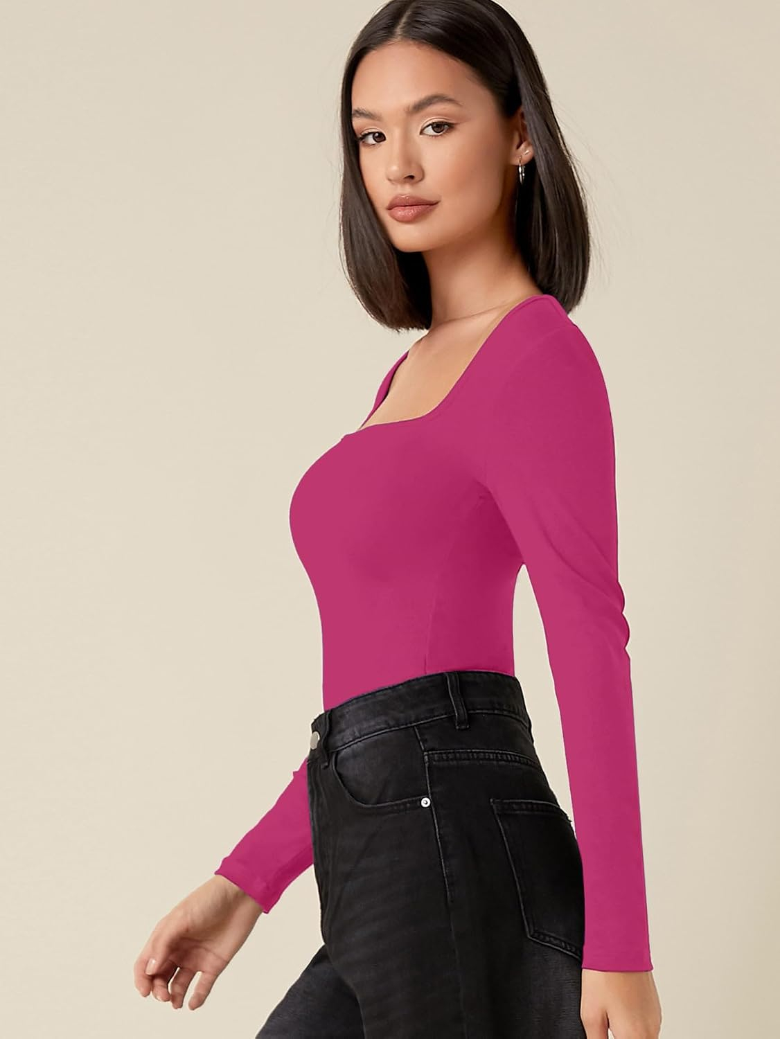Women's Long-Sleeve Slim-Fit Top - Image 21