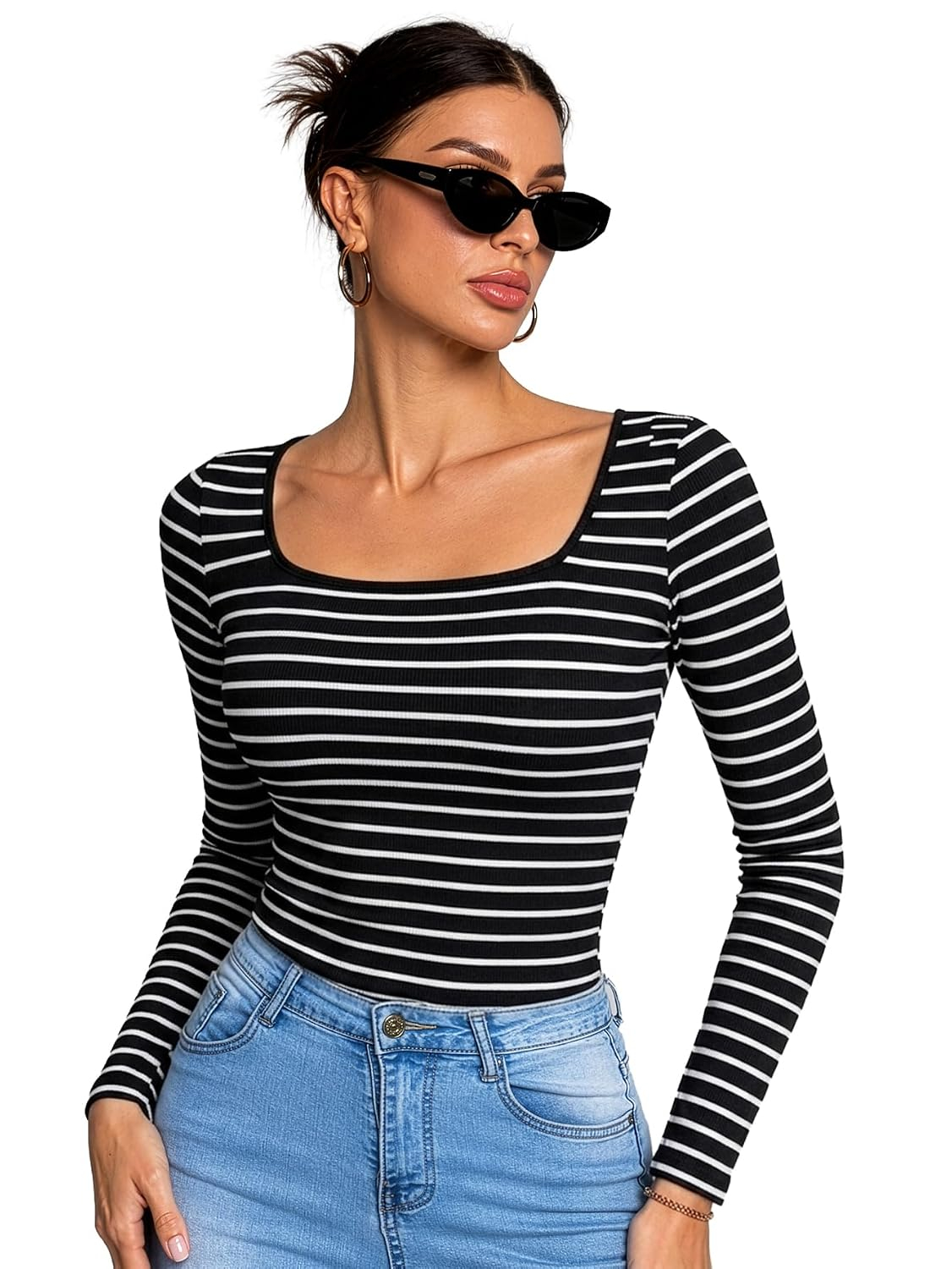 Women's Long-Sleeve Slim-Fit Top - Image 32