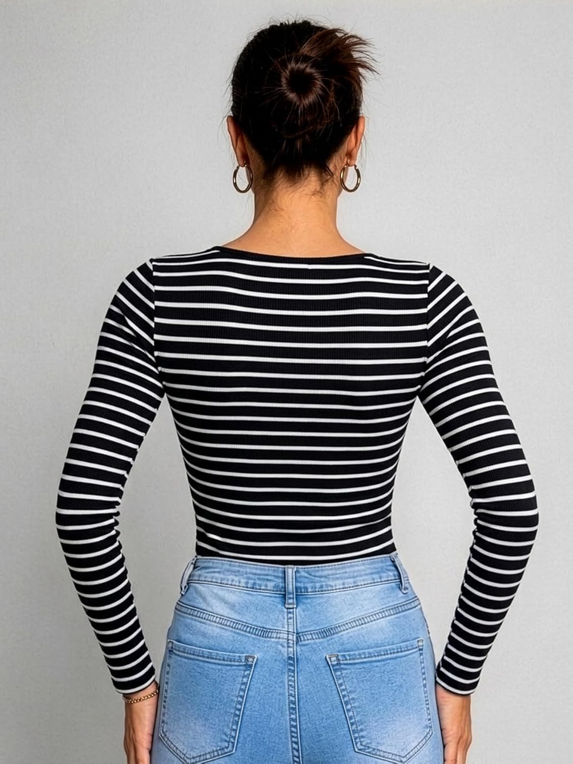 Women's Long-Sleeve Slim-Fit Top - Image 33
