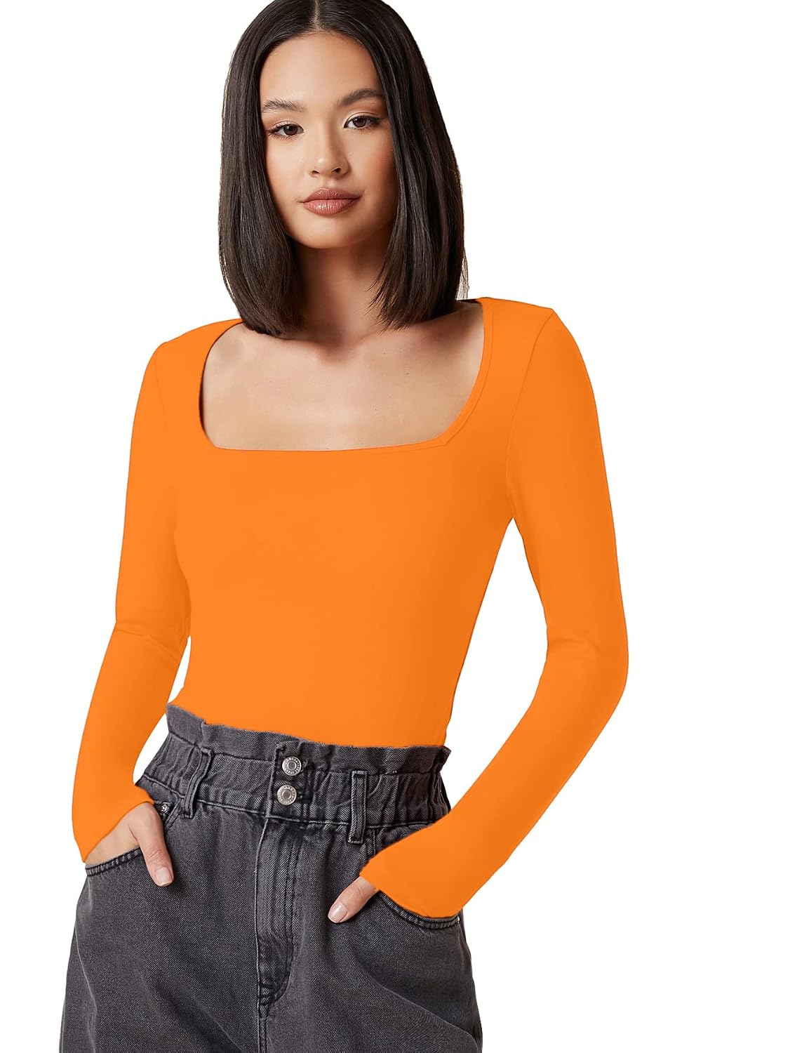 Women's Long-Sleeve Slim-Fit Top - Image 37