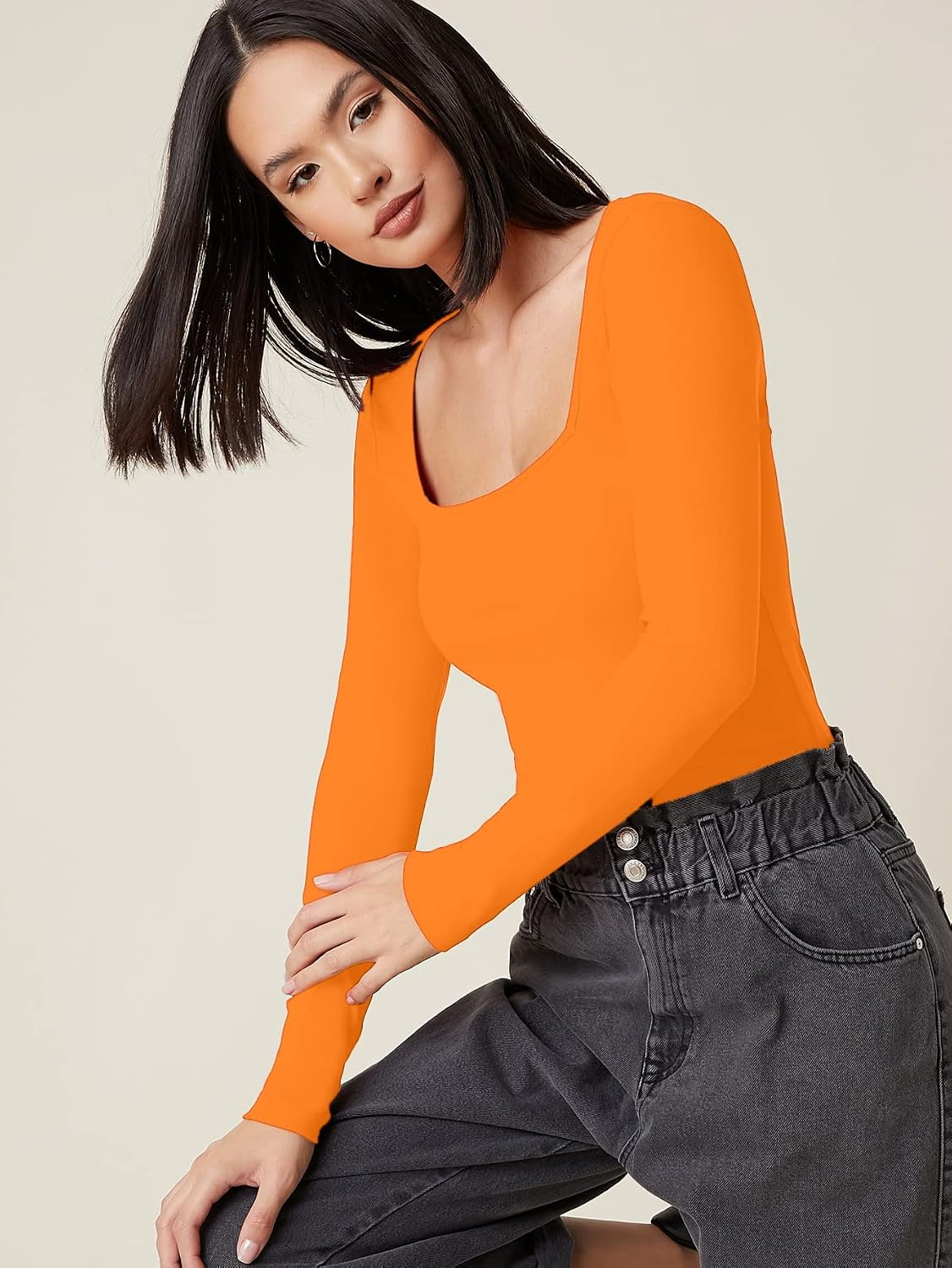 Women's Long-Sleeve Slim-Fit Top - Image 39