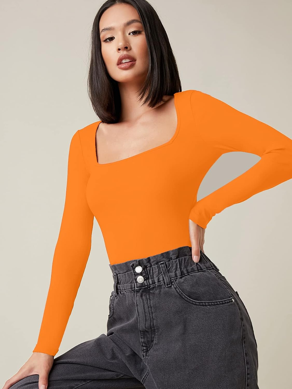 Women's Long-Sleeve Slim-Fit Top - Image 40