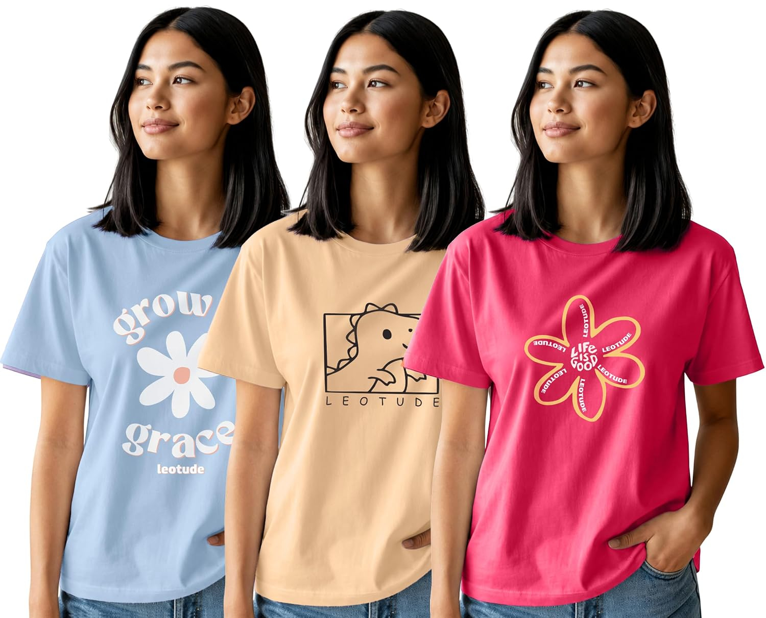 Women's Graphic Round-Neck T-Shirt - Image 2