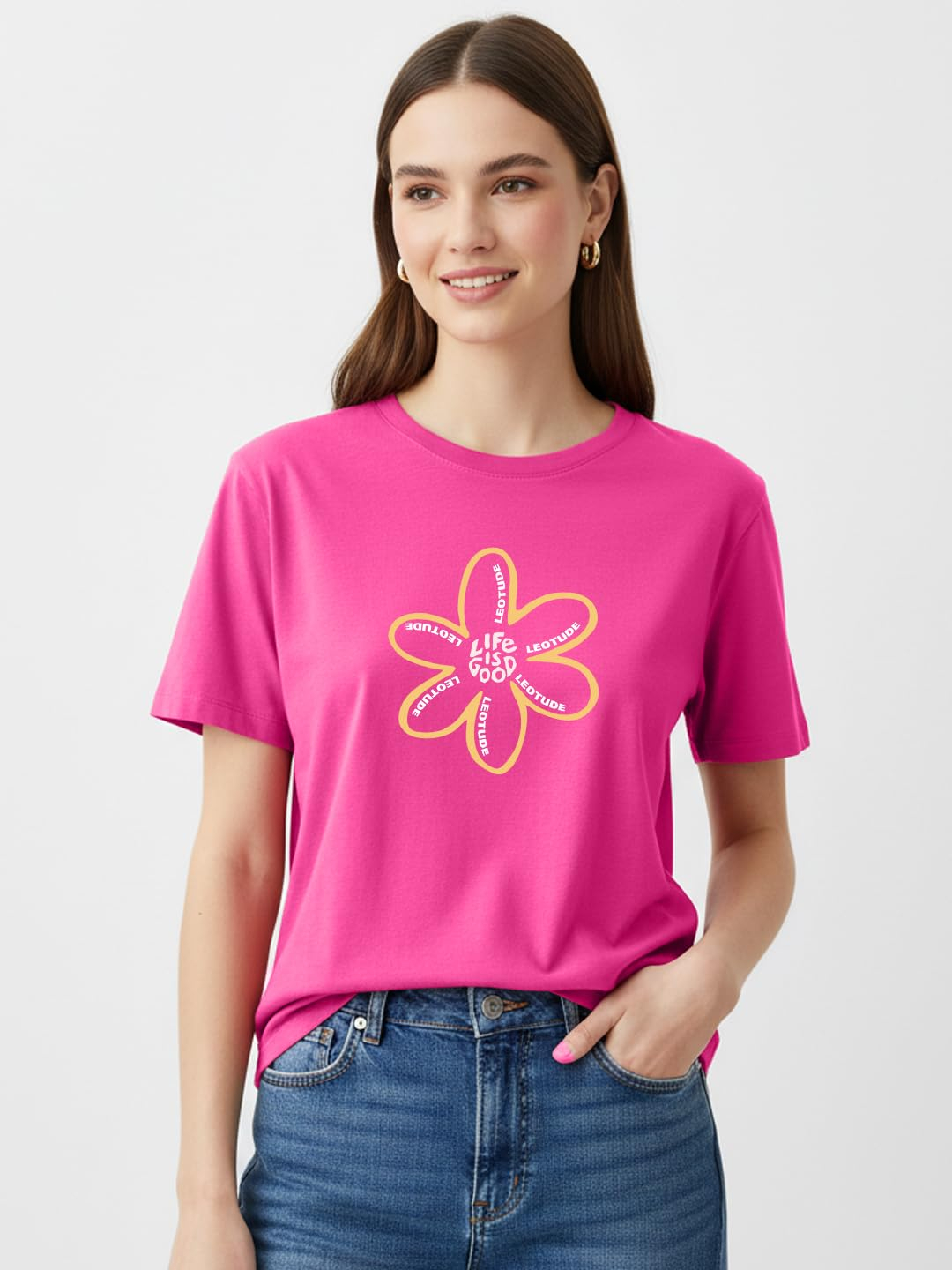 Women's Graphic Round-Neck T-Shirt - Image 6