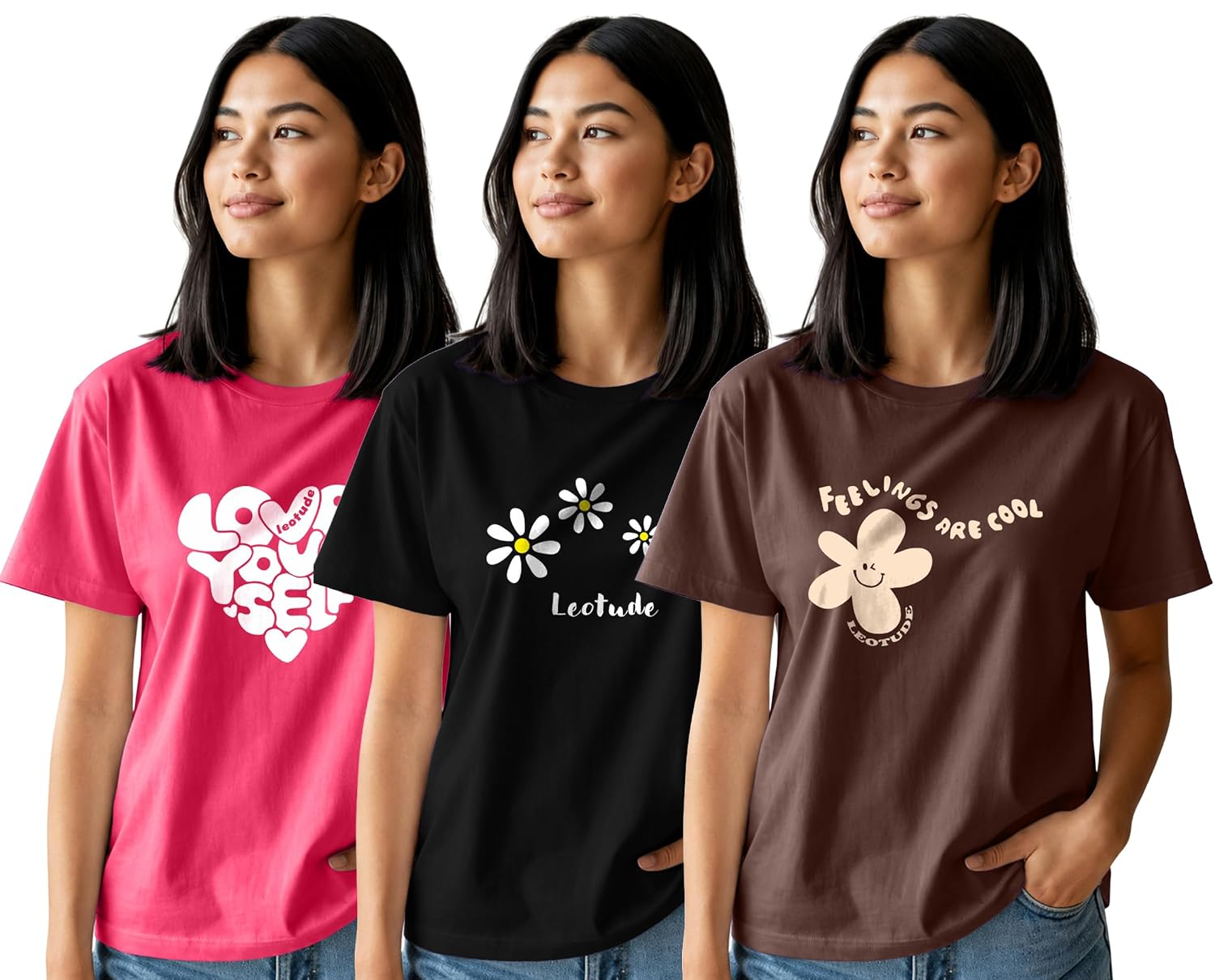 Women's Graphic Round-Neck T-Shirt - Image 9