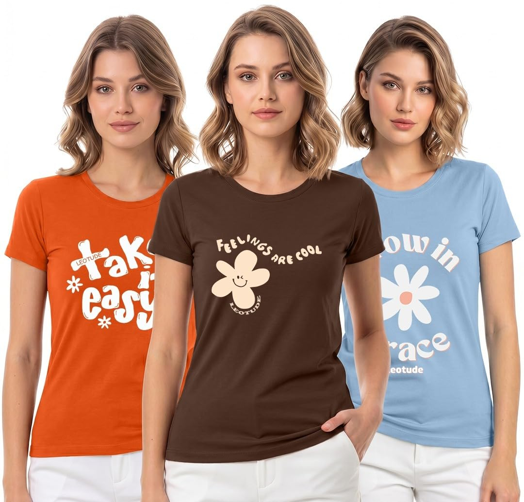 Women's Graphic Round-Neck T-Shirt - Image 22