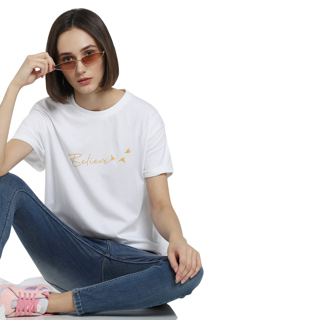 Women's Relaxed Graphic Boyfriend T-Shirt - Image 11