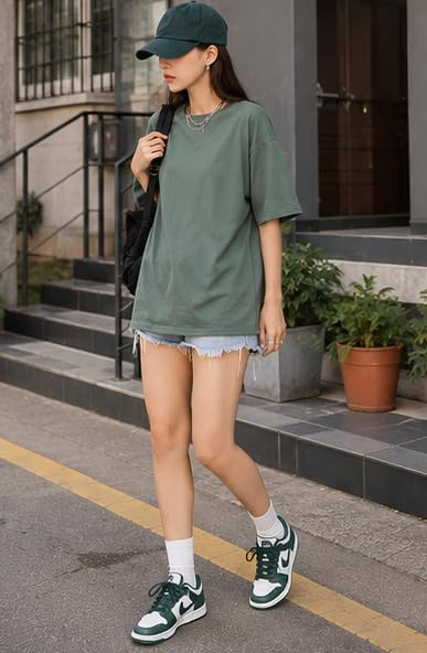 Women's Loose-Fit Drop-Shoulder T-Shirt Duo - Image 8
