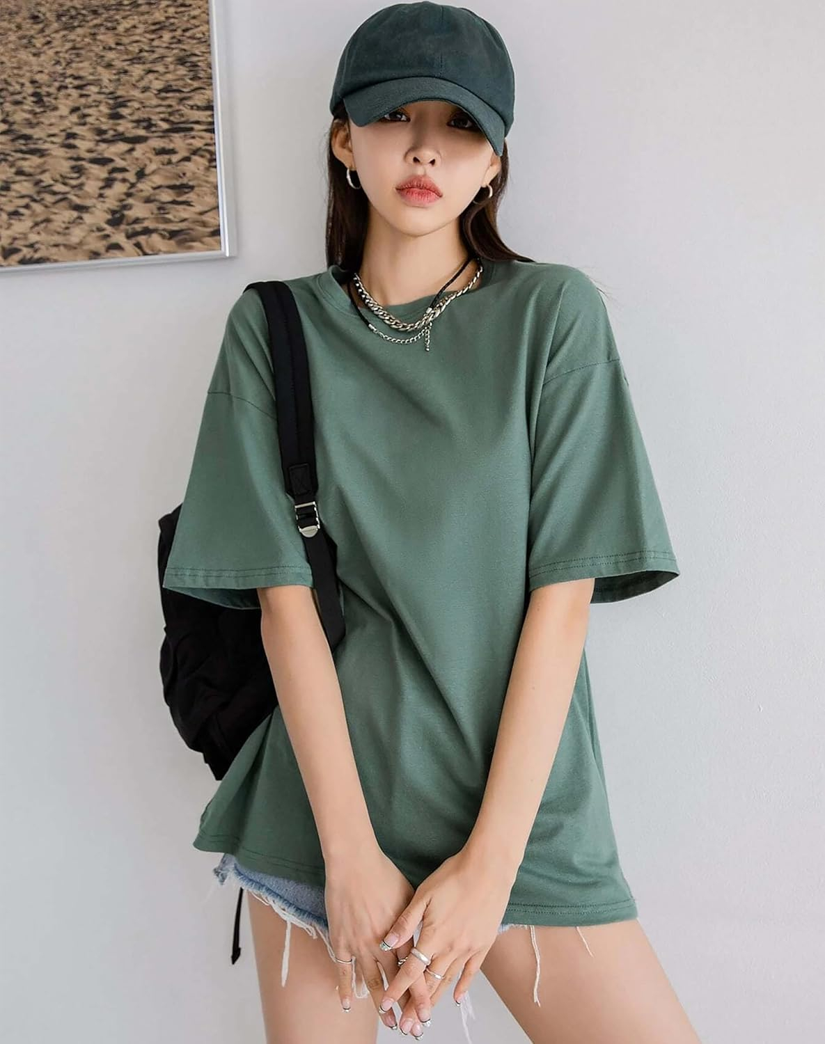 Women's Loose-Fit Drop-Shoulder T-Shirt Duo - Image 12