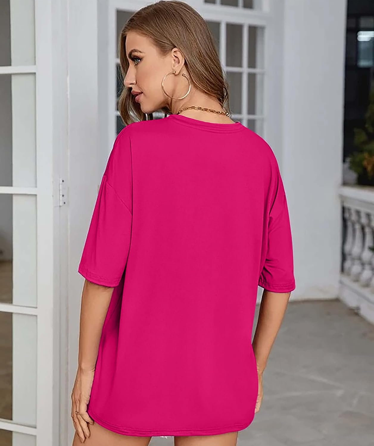 Women's Loose-Fit Drop-Shoulder T-Shirt Duo - Image 14