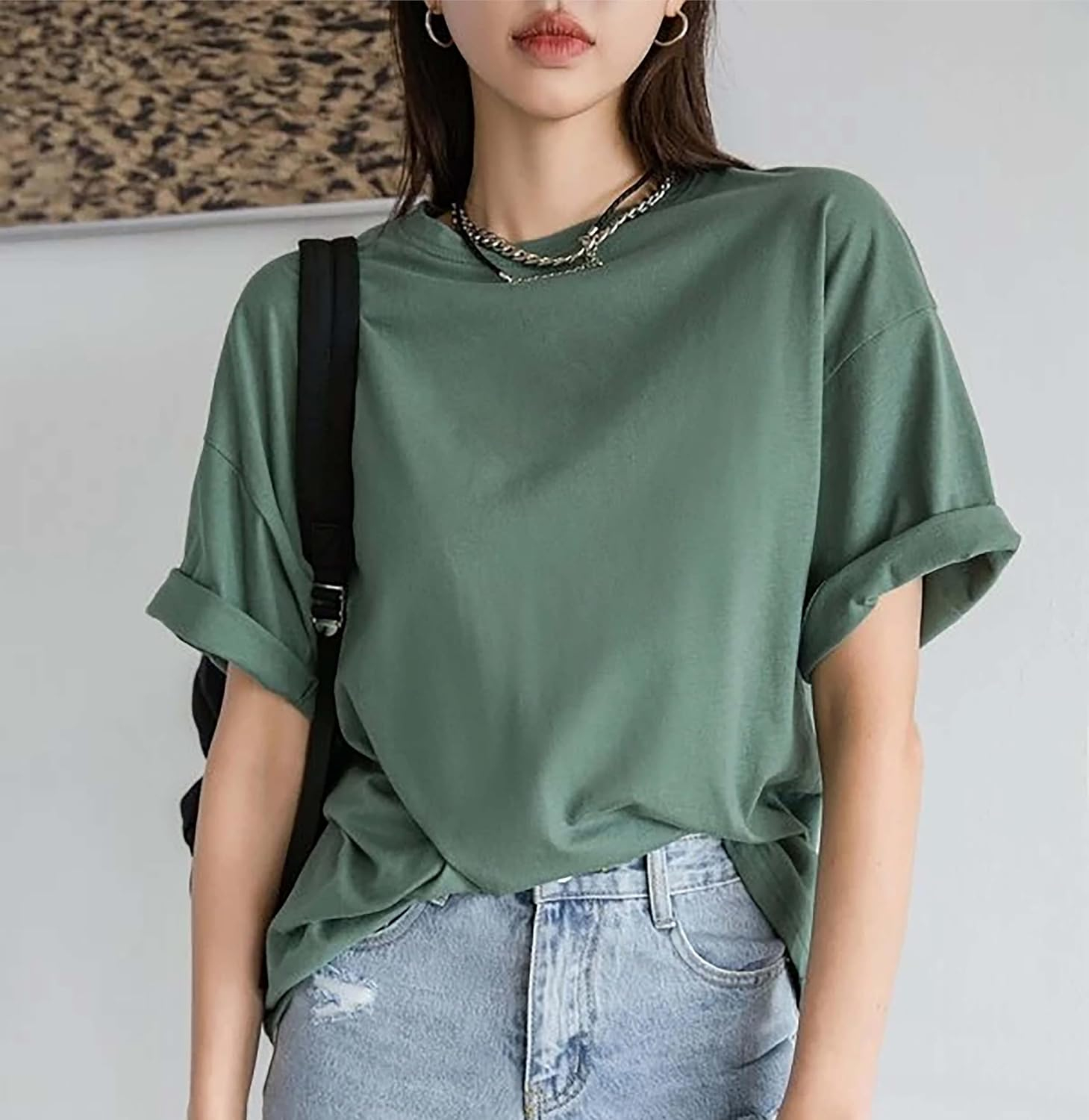 Women's Loose-Fit Drop-Shoulder T-Shirt Duo - Image 16