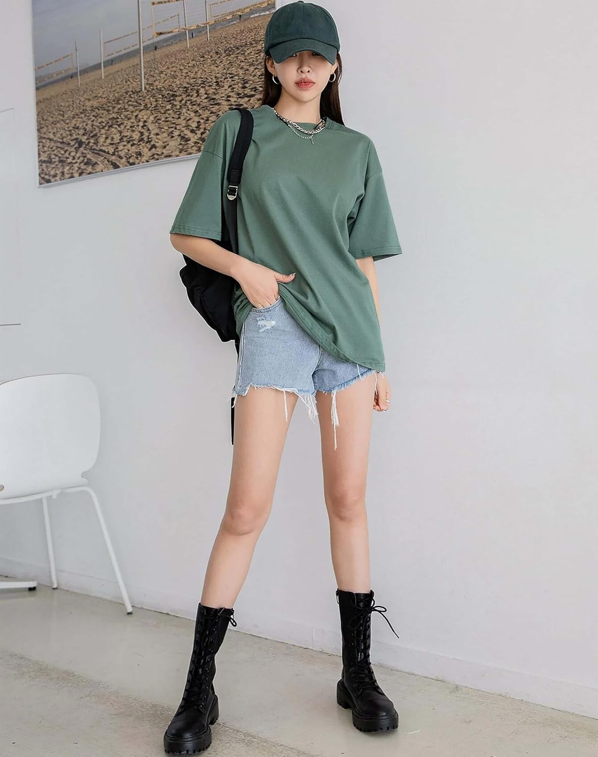 Women's Loose-Fit Drop-Shoulder T-Shirt Duo - Image 17