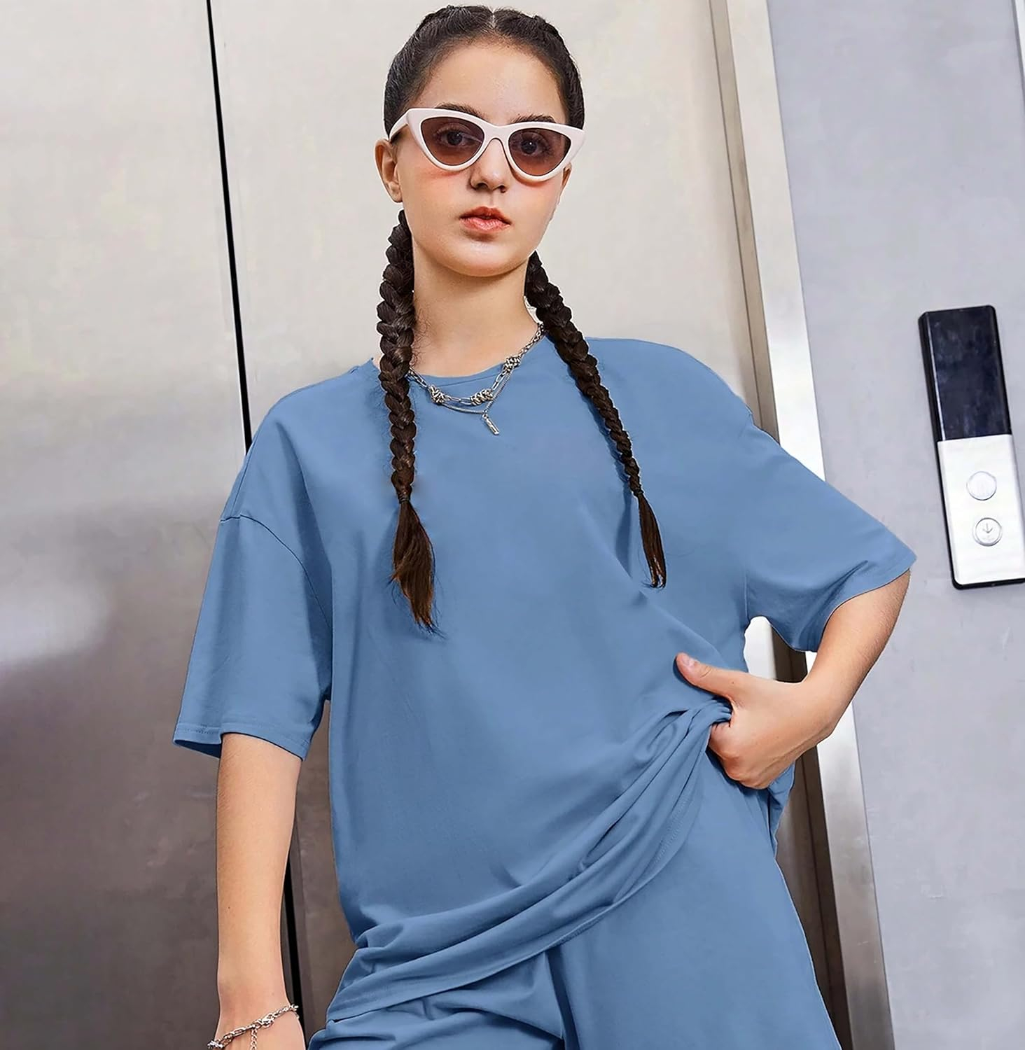 Women's Loose-Fit Drop-Shoulder T-Shirt Duo - Image 19
