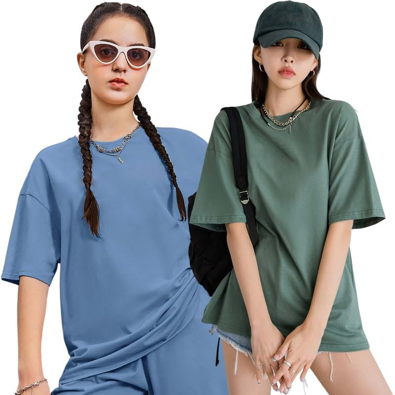 Women's Loose-Fit Drop-Shoulder T-Shirt Duo - Image 29