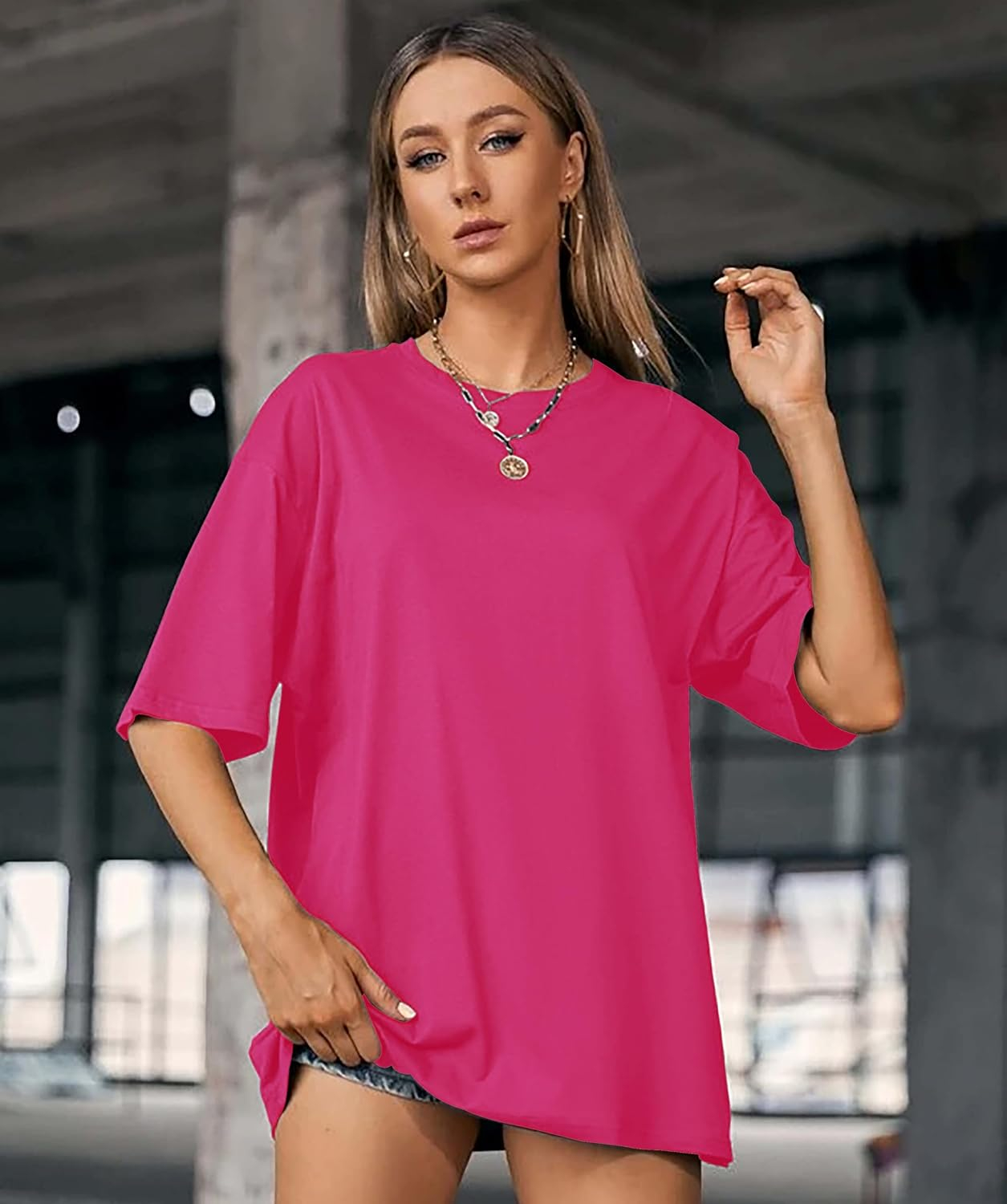 Women's Loose-Fit Drop-Shoulder T-Shirt Duo - Image 40