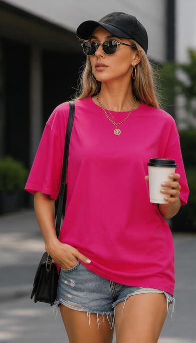 Women's Loose-Fit Drop-Shoulder T-Shirt Duo - Image 41