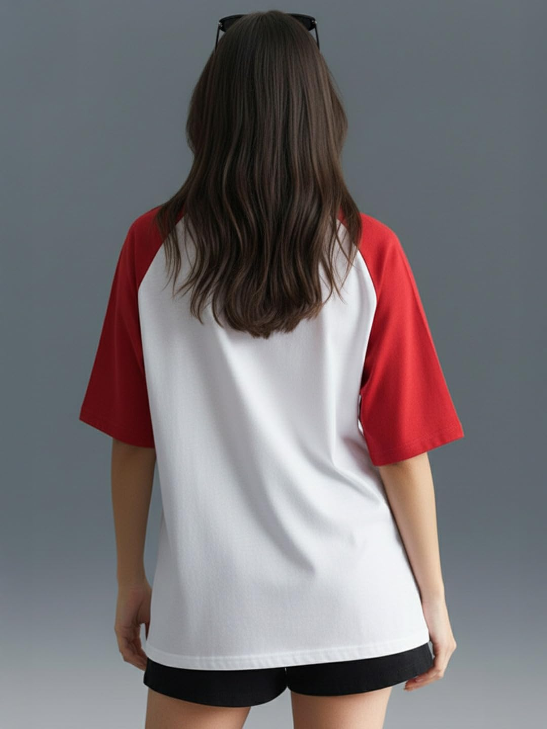 Women's Cotton-Blend Oversized Round-Neck T-Shirt - Image 11