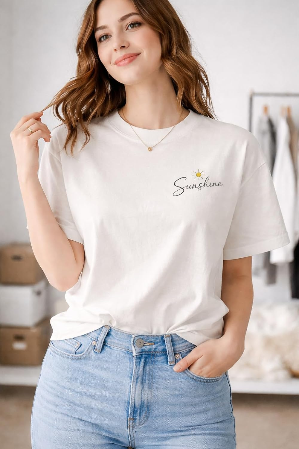 Women's Oversized Cotton Half-Sleeve T-Shirt - Image 7