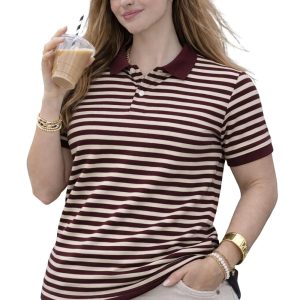 Striped Cotton Polo Tee