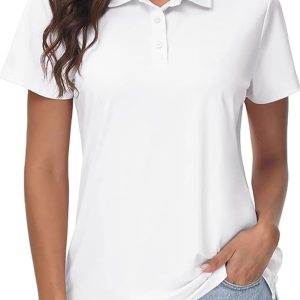 Solid Casual Polo Top